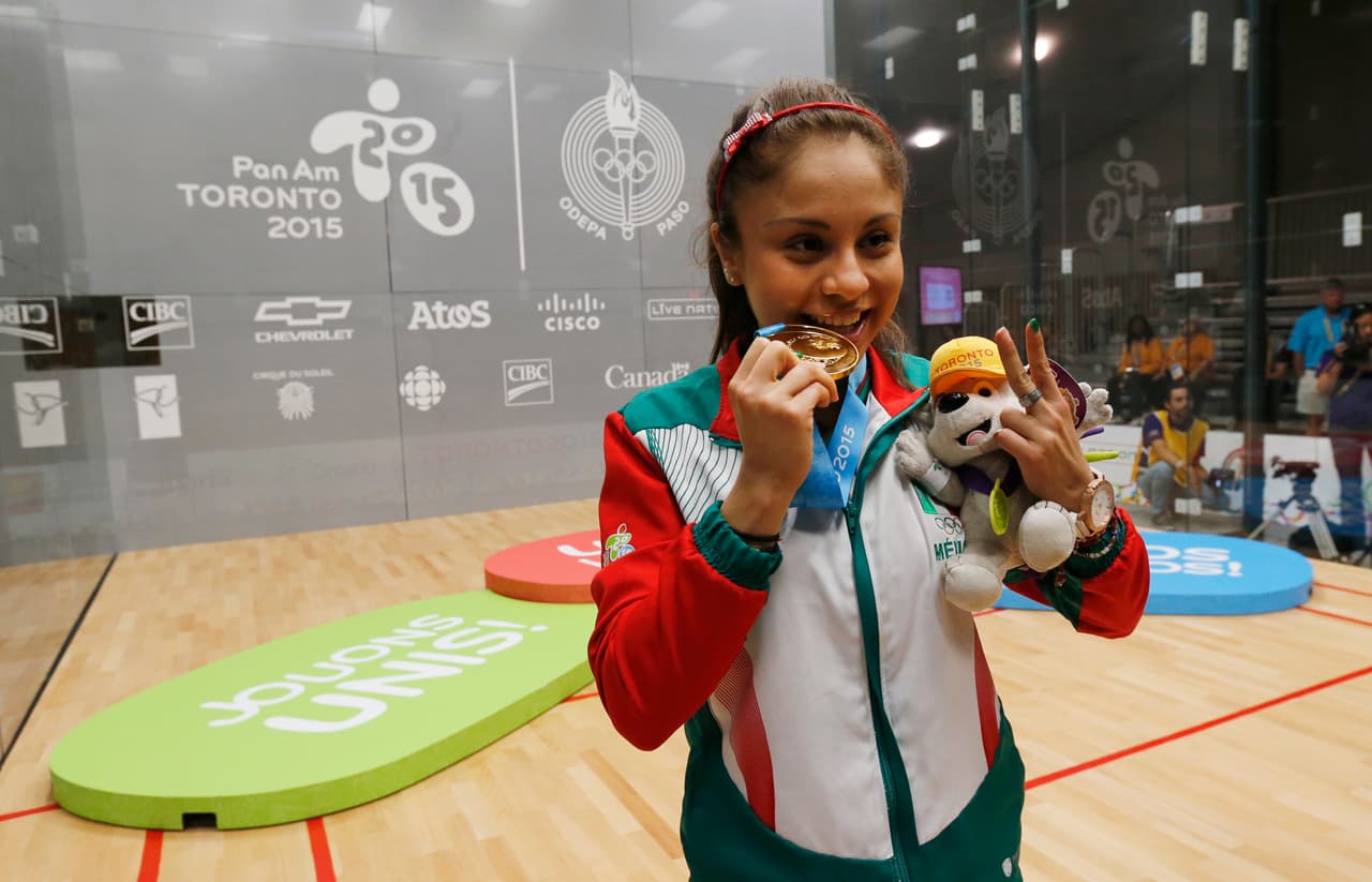 Paola Longoria se llevó el oro en racquetball, la plata fue para la argentina María Vargas, el bronce se lo llevaron, María Soto Mayor de Ecuador y Rhonda Rajsich de Estados Unidos.