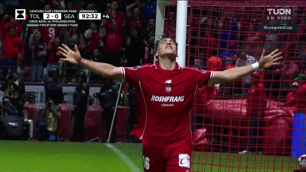 ¡Federico Viñas se estrena con Toluca y hace un golazo al Seattle Sounders!