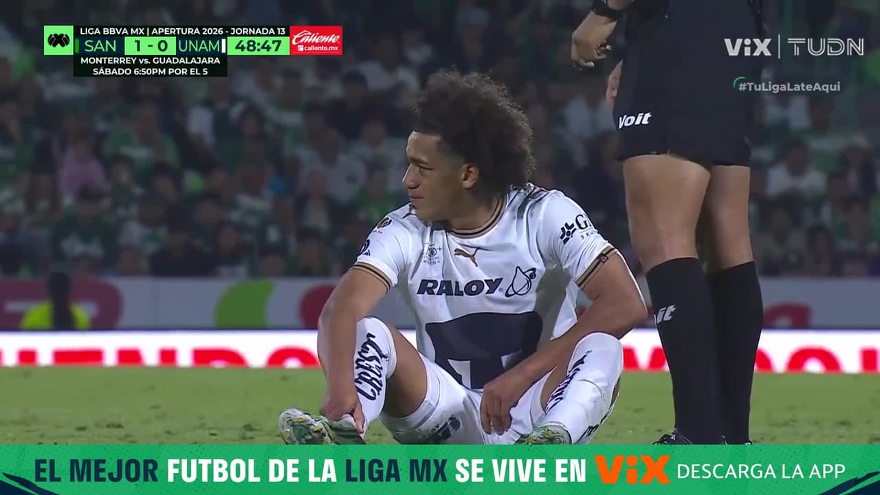 ¡Se encienden las alarmas en Pumas! Carrasquilla abandona el campo por molestias