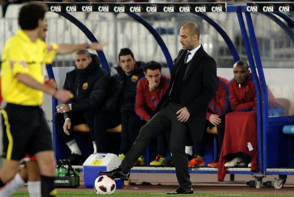 Guardiola se notaba bastante tranquilo.