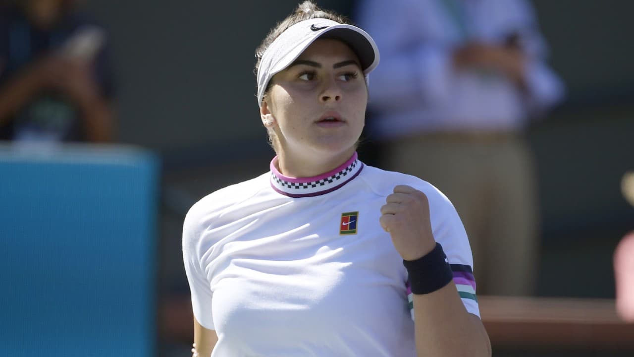 Bianca Andreescu solo requirió de 52 minutos para vencer a Garbiñe Muguruza.