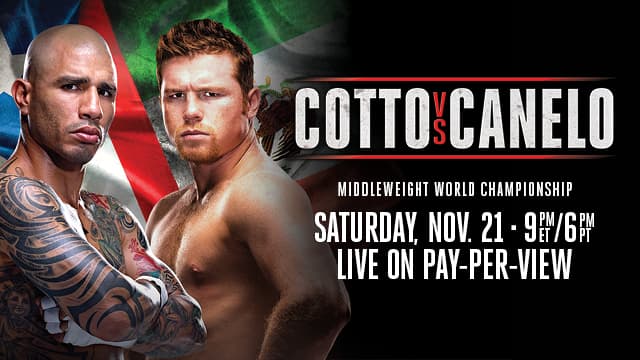 Migul Cotto y 'Canelo' Alvarez se enfrentan en Las Vegas.