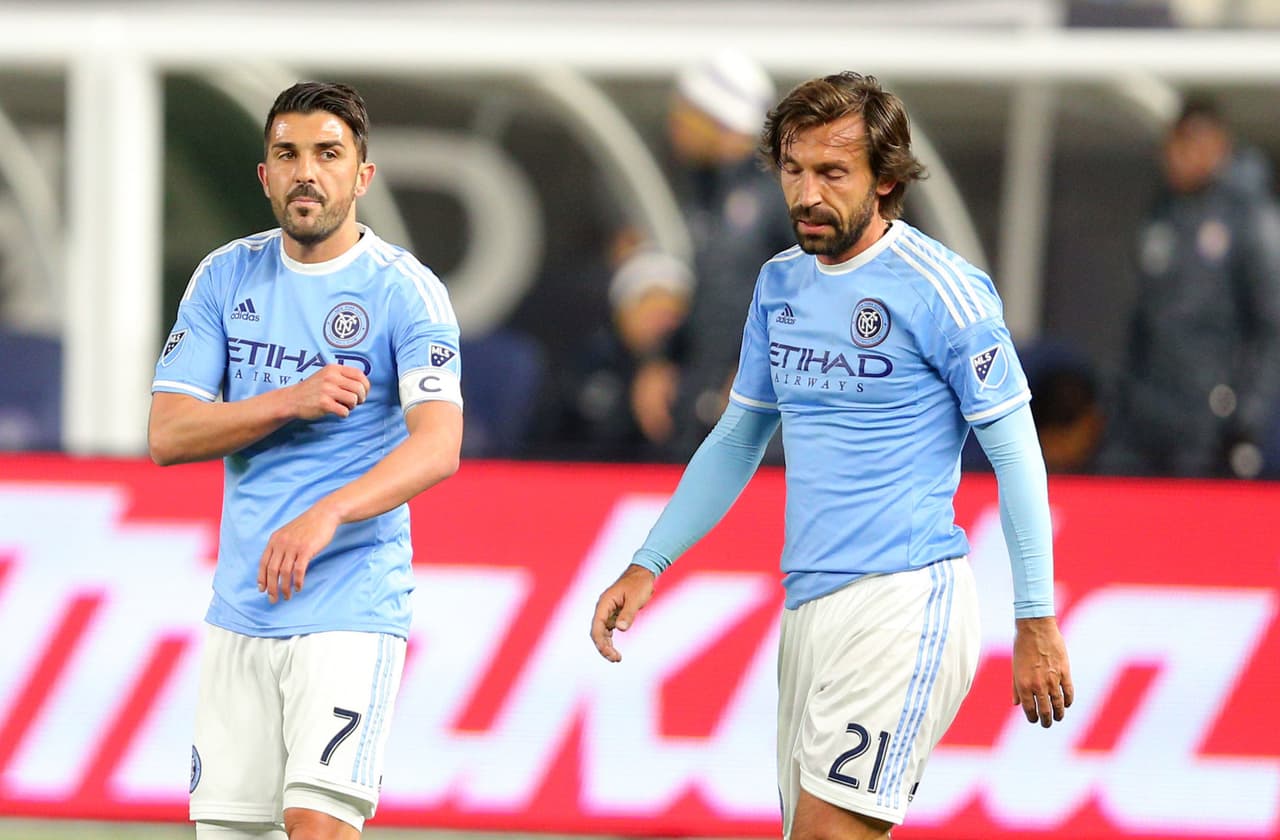 Sin David Villa, pero quizás con Andrea Pirlo como titular, NYCFC recibirá a Sporting KC