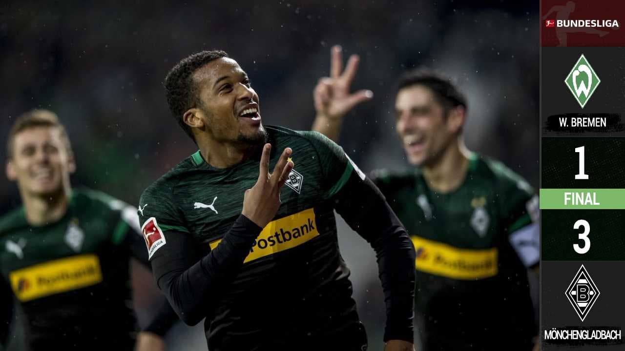 Alassane Plea tuvo un juego de ensueño con hat-trick ante Bremen.
