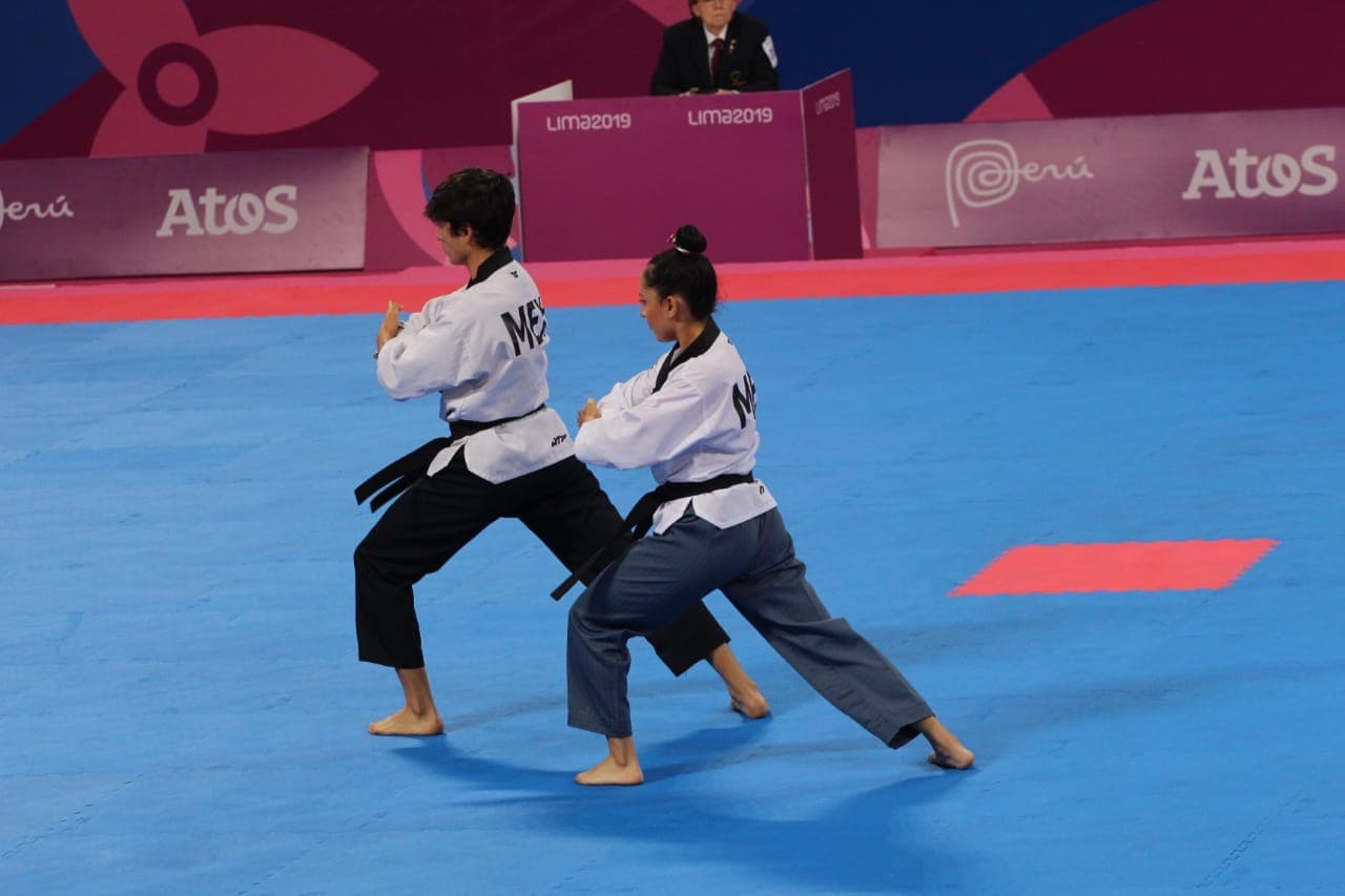 Los mexicanos Ana Ibáñez y Leonardo Juárez, en la modalidad de Poomsae mixto, compitieron en aras de conquistar una medalla.