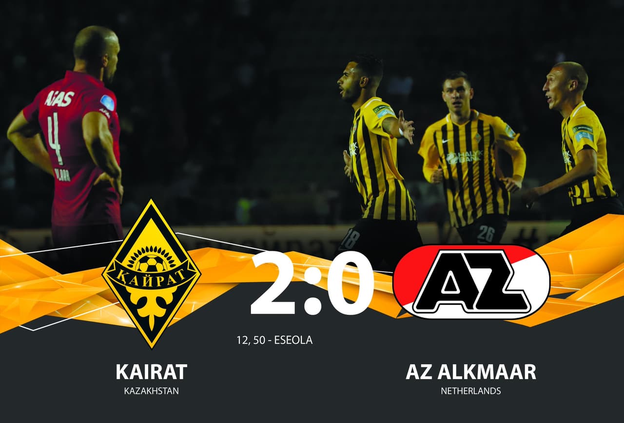 F.C. Kairat 2-0 AZ Alkmaar: uno de los resultados más sorpresivos de la jornada fue la derrota del club holandés en su visita a Kazajistán. Aderinsola Eseola fue el autor de las dos anotaciones locales.