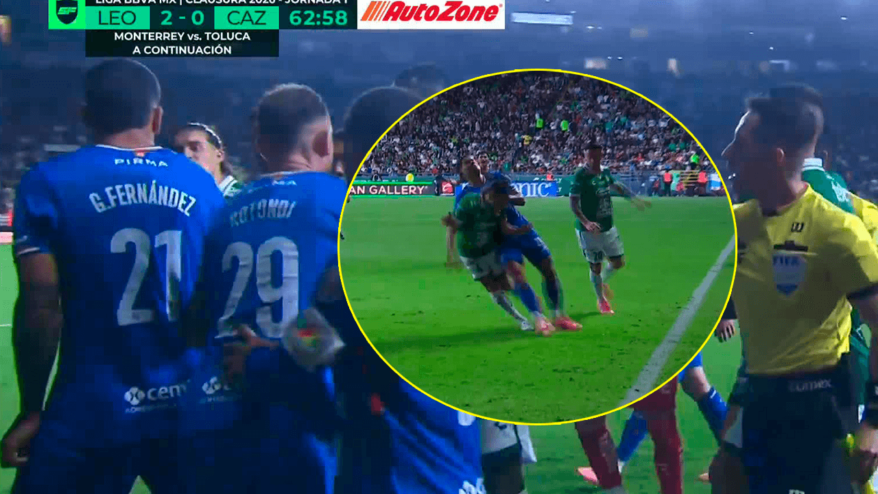¡Colula se deja ir sobre el 'Toro' y se desata la bronca entre León y Cruz Azul!