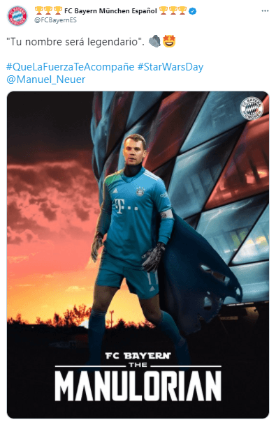 El portero Manuel Neuer como el 'Manulorian'
