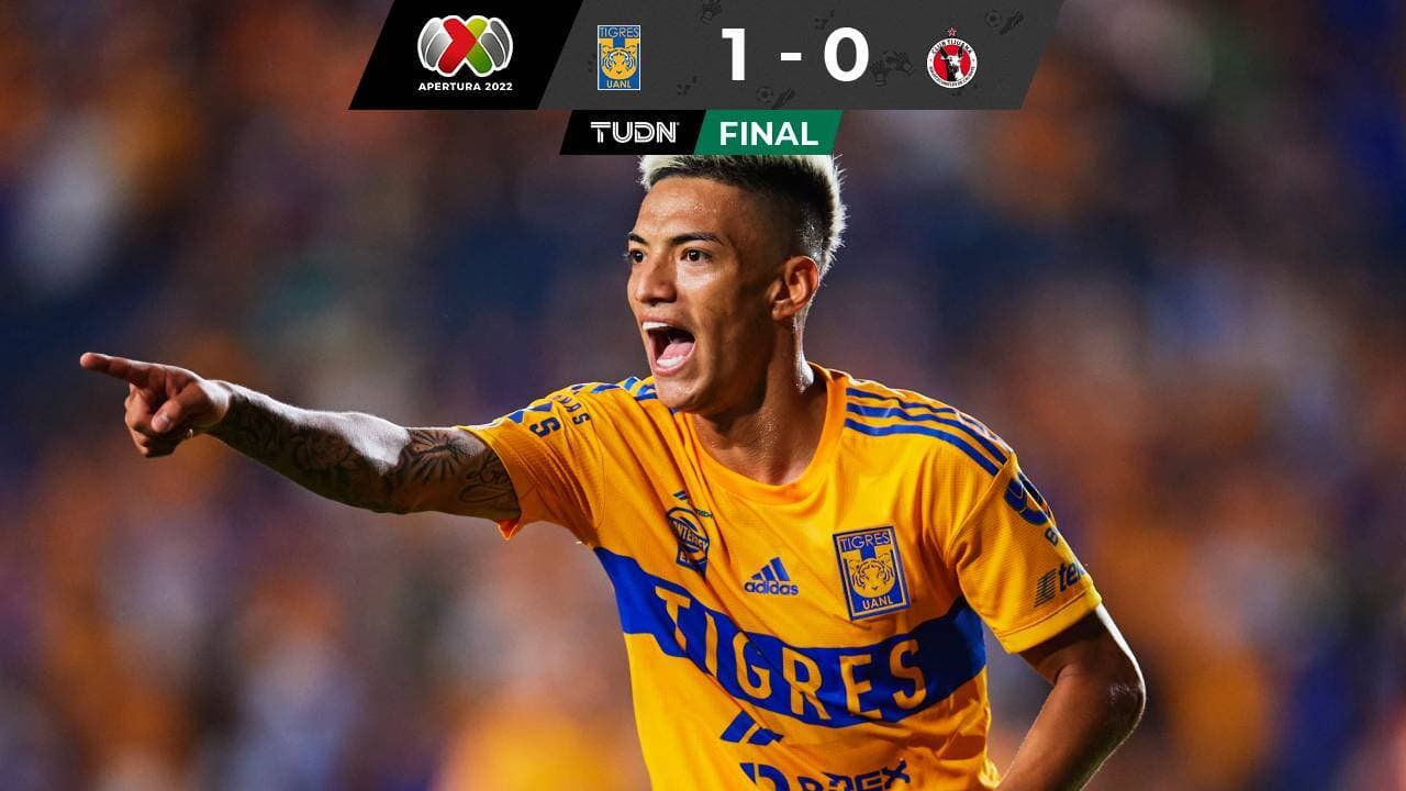 Con un golazo, Fulgencio rescata triunfo para Tigres ante Xolos