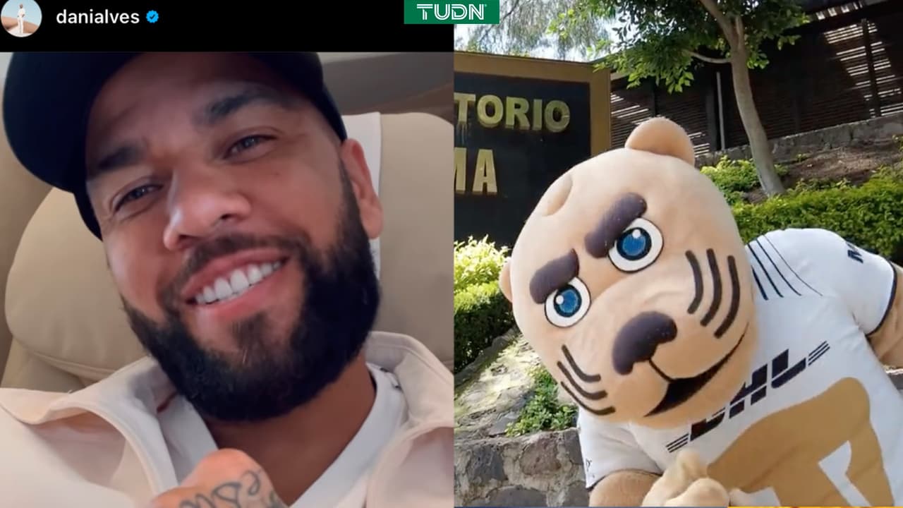 Dani Alves viaja a México y se pone la camiseta: "¡Vamos Pumas, vamos!”