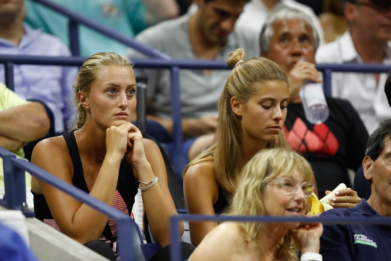 La tenista francesa Kristina Mladenovic, pareja de Dominic Thiem, lo acompañó en su duelo ante Rafael Nadal.