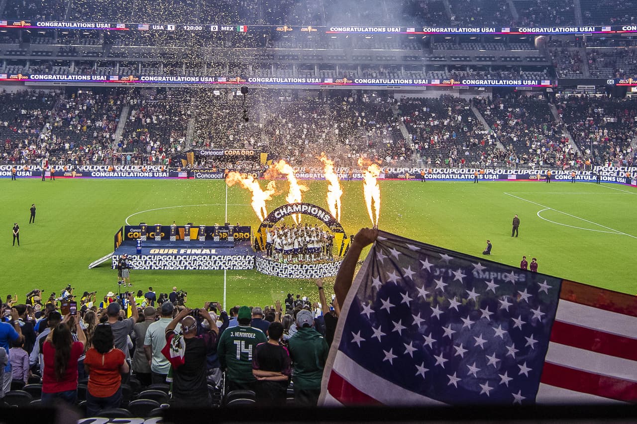during the game United States vs Mexico, corresponding to the 2021 CONCACAF Gold Cup Grand Final, at Allegiant Stadium, on August 1, 2021. 
<br>
<br> durante el partido Estados Unidos vs Mexico, correspondiente a la Gran Final de la Copa Oro de la CONCACAF 2021,, en el Estadio Allegiant, el 01 de Agosto de 2021.