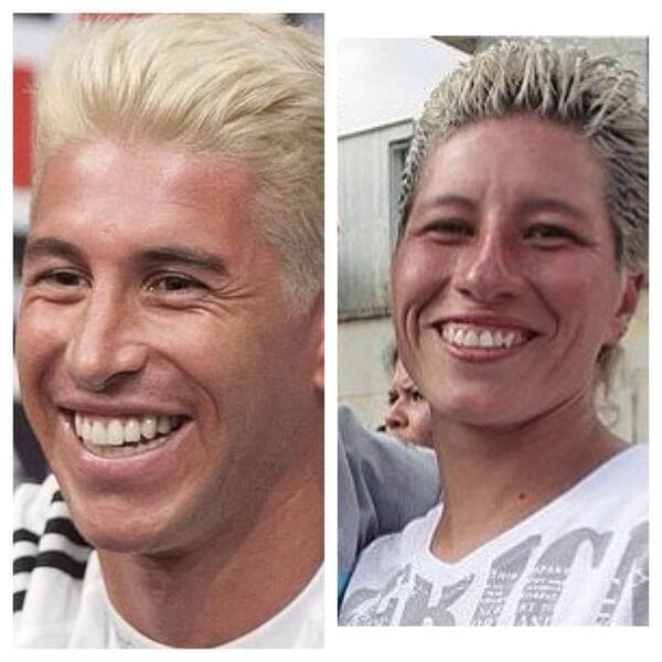 Para otros usuarios el capitán del Real Madrid tuvo un parecido enorme con la actriz colombiana Lady Tabares, famosa por su participación en la película 'La Vendedora de Rosas'.