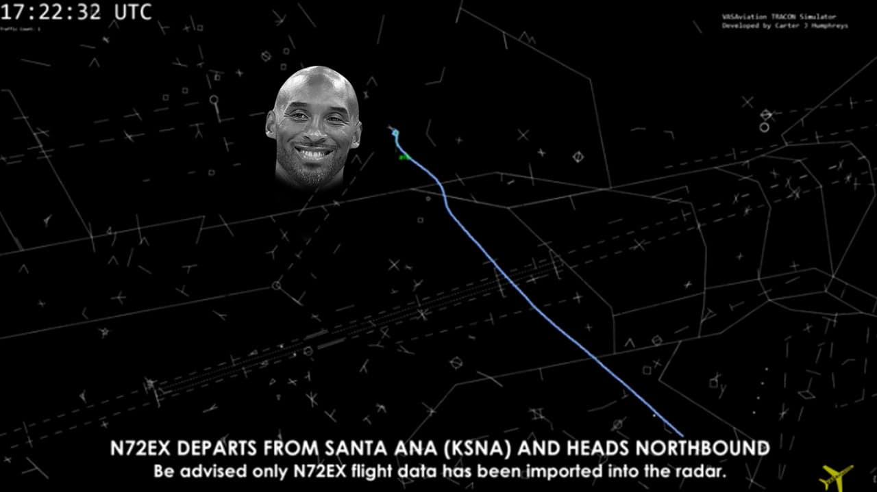 Las imágenes del radar al momento del accidente de Kobe Bryant