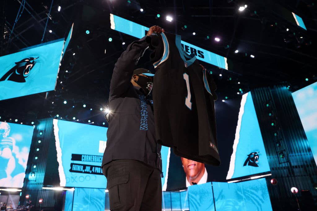 Pick 8 – Carolina Panthers – CB Jayce Horn.
<br>