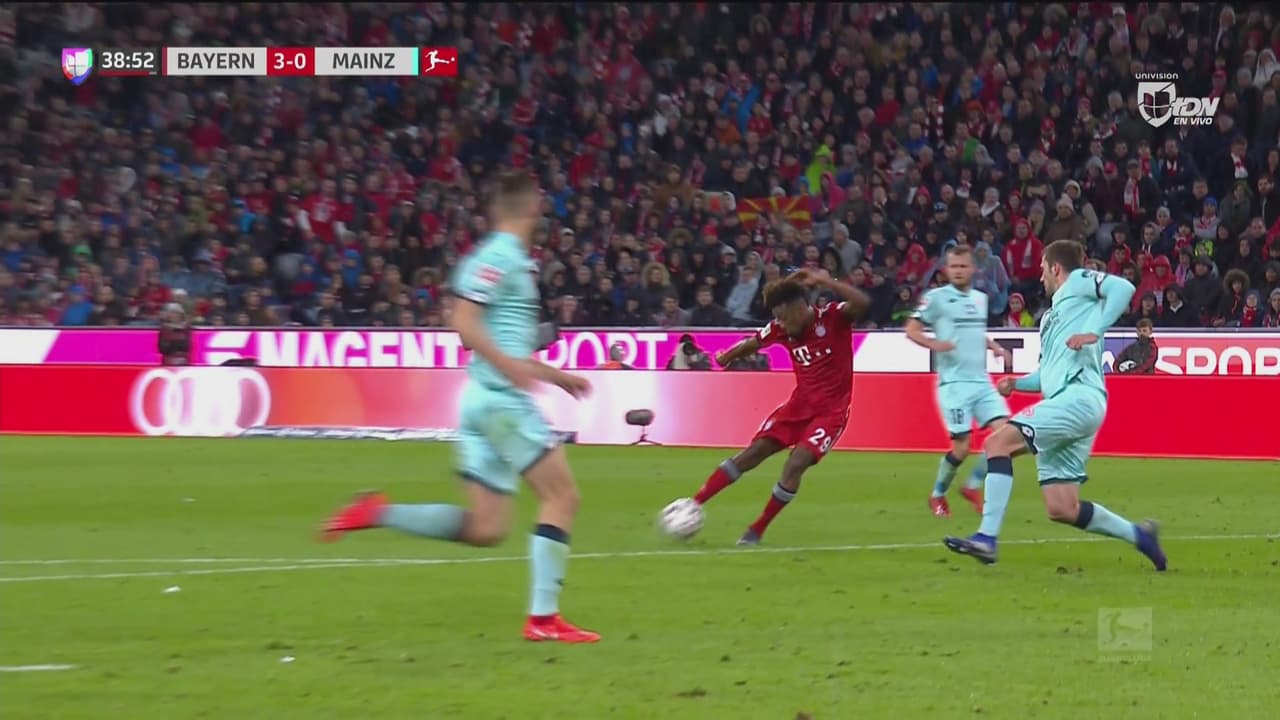 ¡Ya es goleada! Coman pone a ganar 3-0 al Bayern Munich ante el Mainz