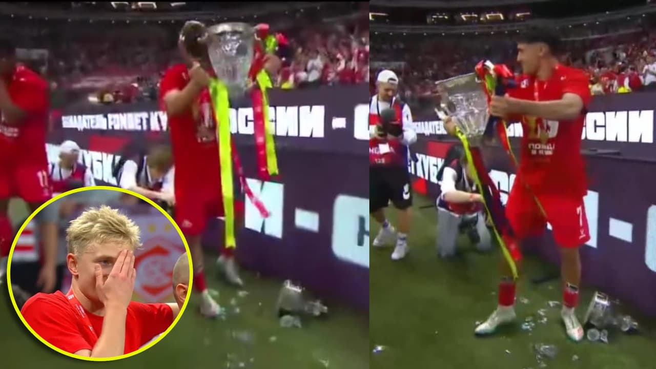 ¡Qué oso! Rompe trofeo en plena celebración en Rusia