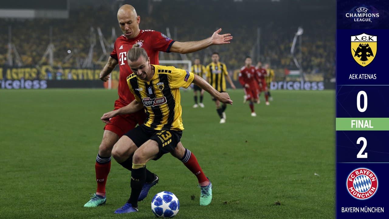 Respira Kovač: Bayern derrotó 2-0 al AEK en Atenas y se sigue recuperando