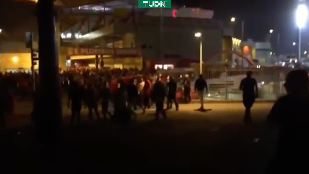 Patadas, puños y empujones entre seguidores del Benfica y el Dinamo