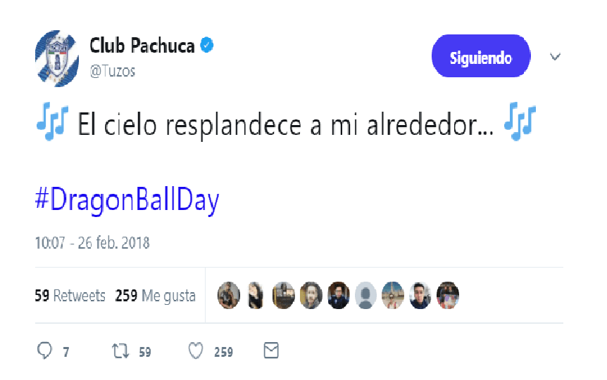 Los Tuzos del Pachuca citaron el primer verso del famoso opening de Dragon Ball.