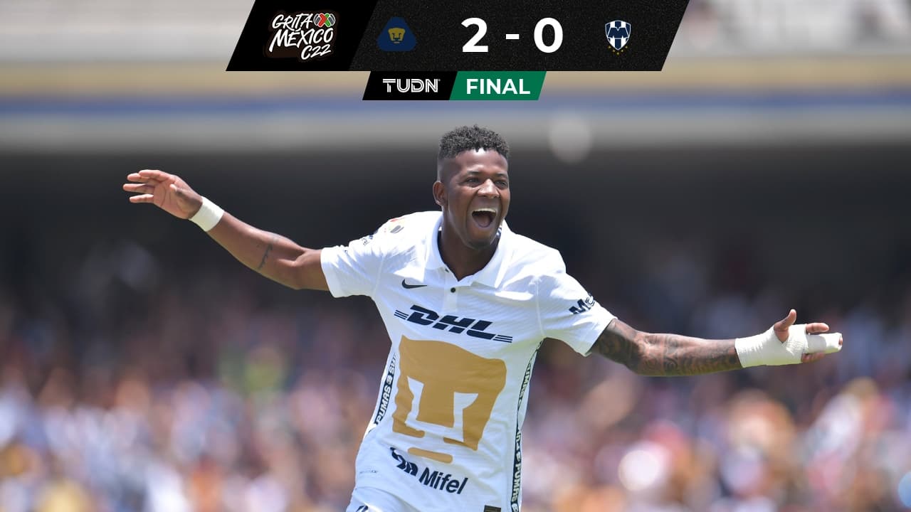 Pumas vence a Rayados y escala al séptimo lugar general.