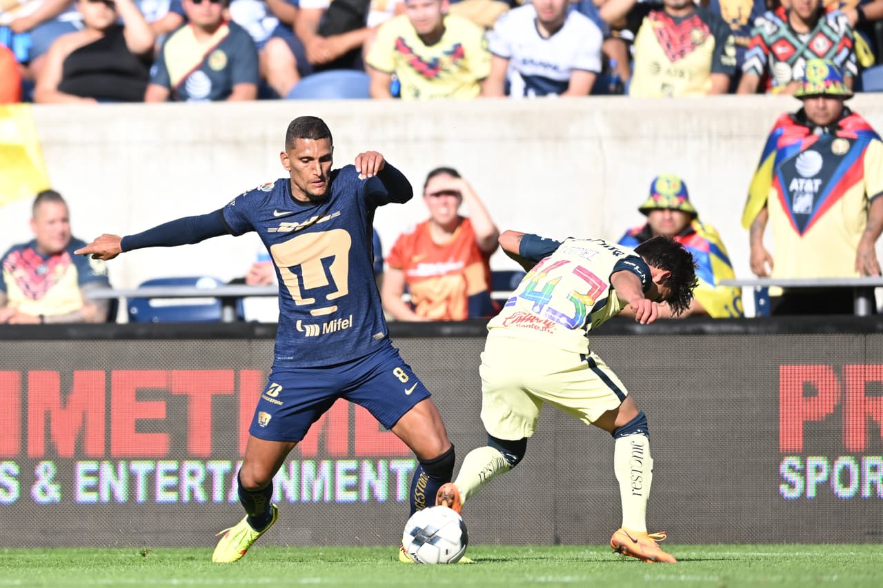 Pumas se impuso al América en partido amistoso con una gran actuación de Juan Ignacio Dinenno, quien hizo un doblete.