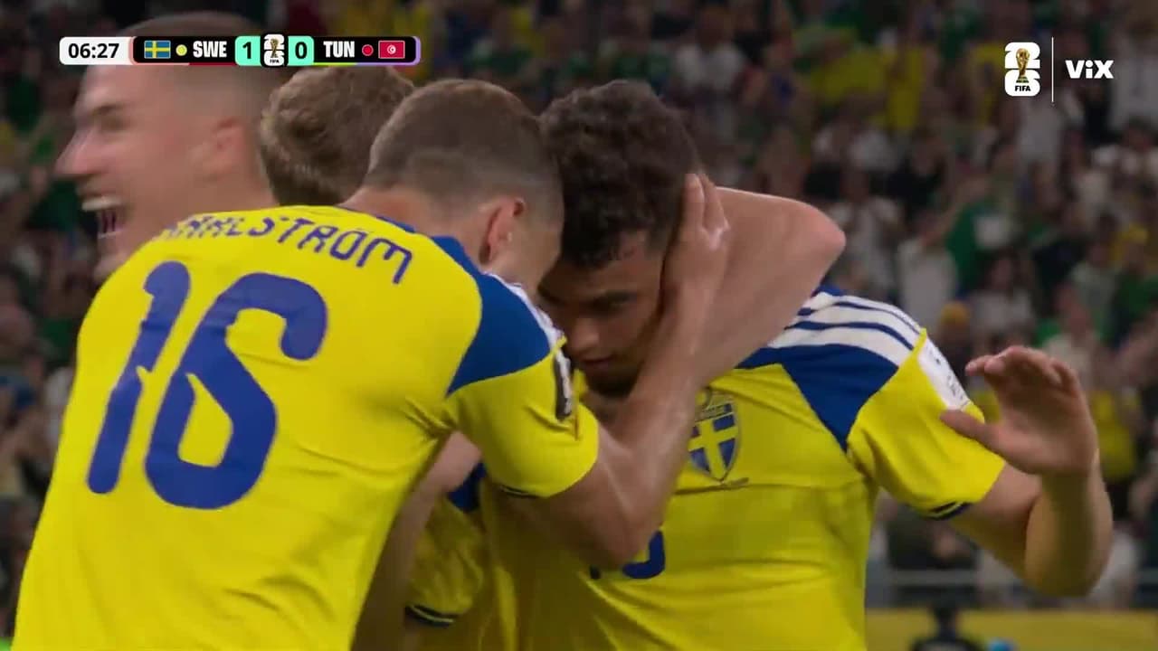 ¡Imperdible! Yasin Ayari mete el primero de Suecia vs. Túnez y no festeja el gol