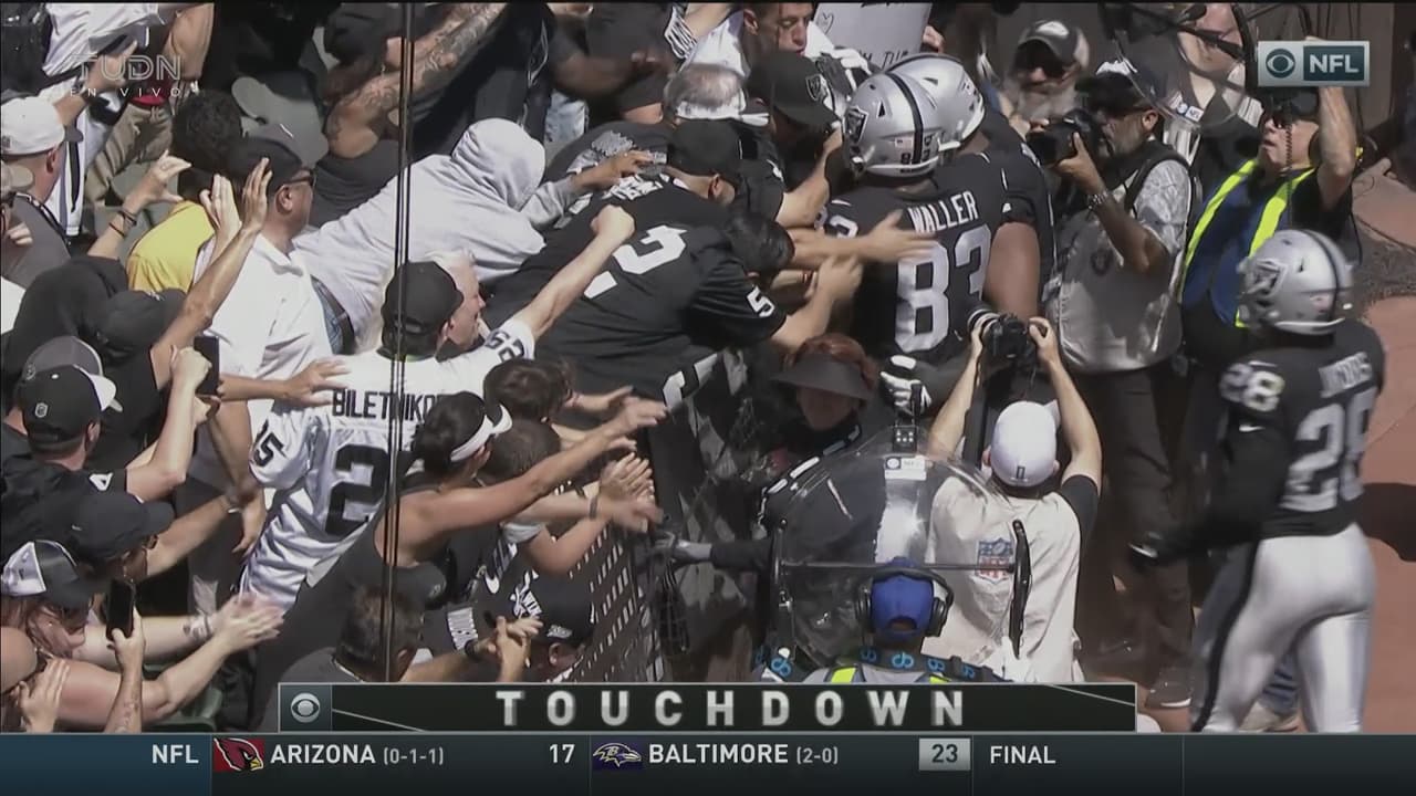 Raiders toma la ventaja con touchdown de Tyrell Williams