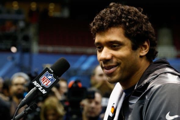 Wilson se vio tranquilo y contento ante su primer Super Bowl.