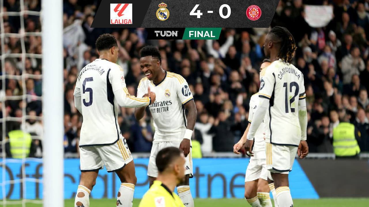 Real Madrid afianza liderato en LaLiga con goleada ante el Girona