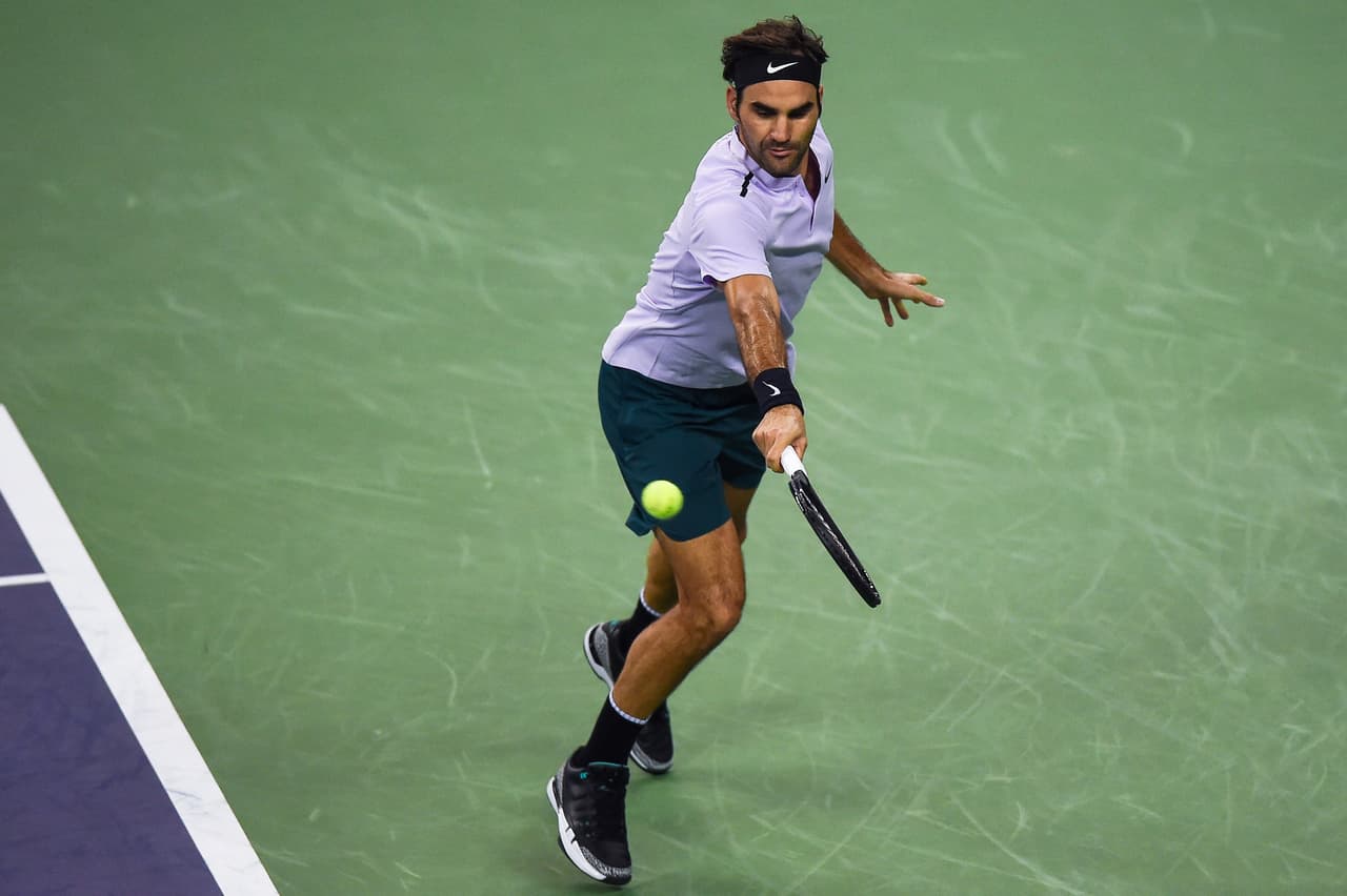 Roer Federer jugó un partido perfecto especialmente con su servicio. Llegó a hilar 4 servicios as consecutivos para ganar el sexto juego del partido en sólo 50 segundos.