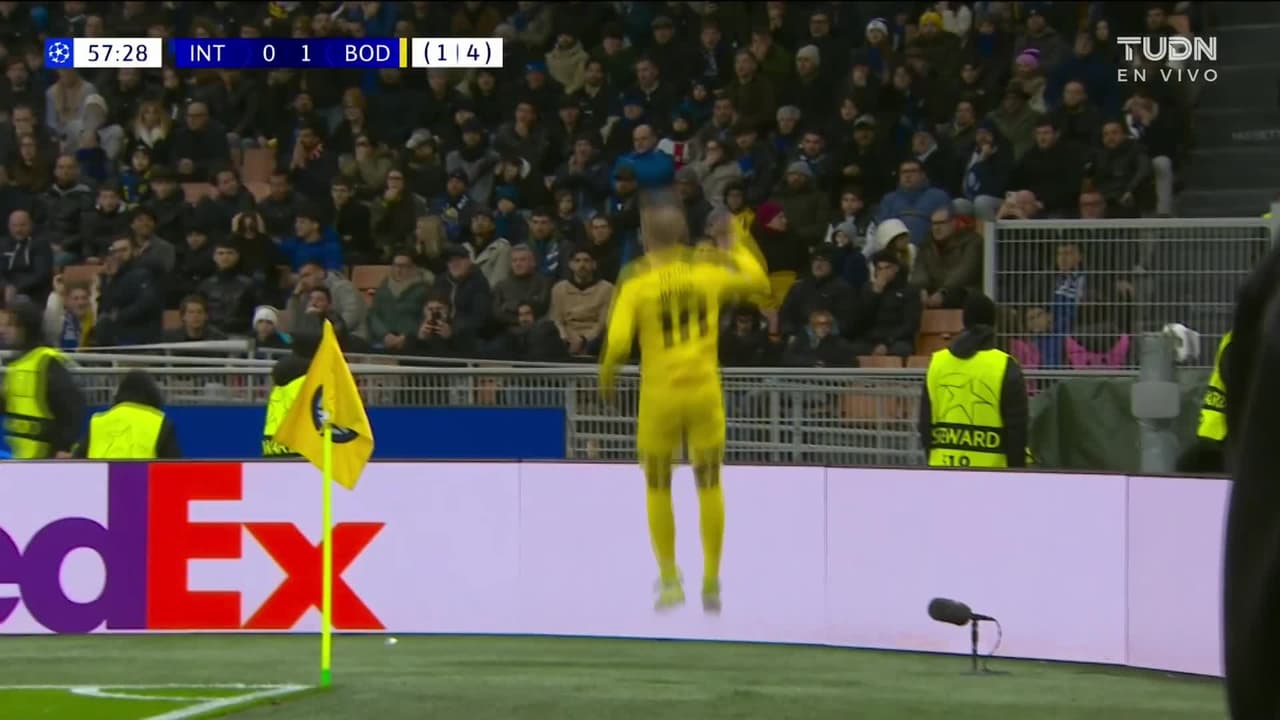 ¡Error del Inter que aprovecha el Bodo! Gol de Hauge que pone el 0-1 