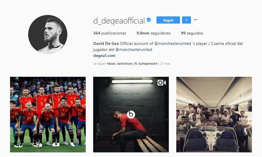 En su perfil cuenta con 9,8 millones de seguidores.
