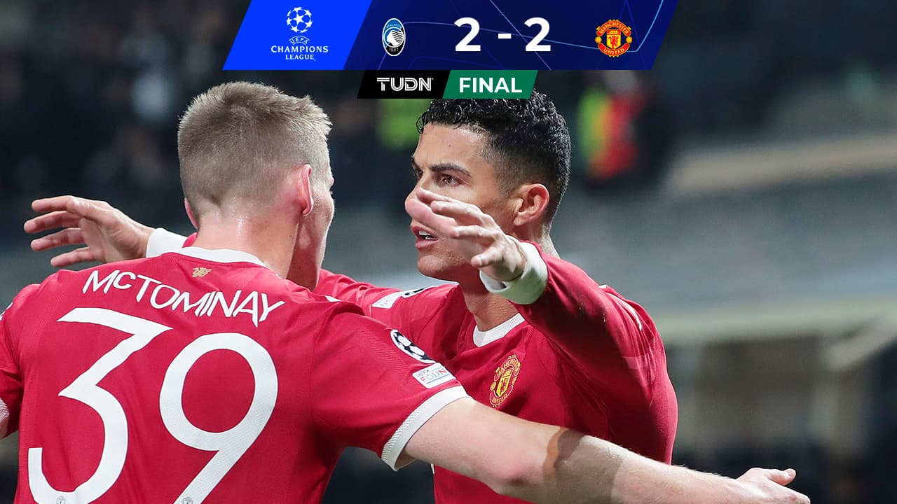 ¡'Mr. Champions'! CR7 marca doblete y rescata empate para United ante Atalanta