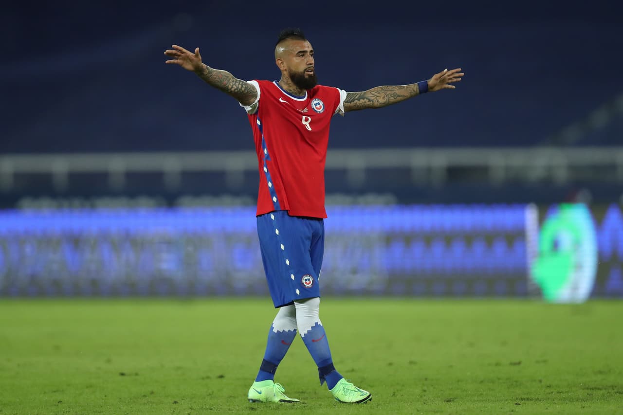 Arturo Vidal en el empate entre Chile y Argentina