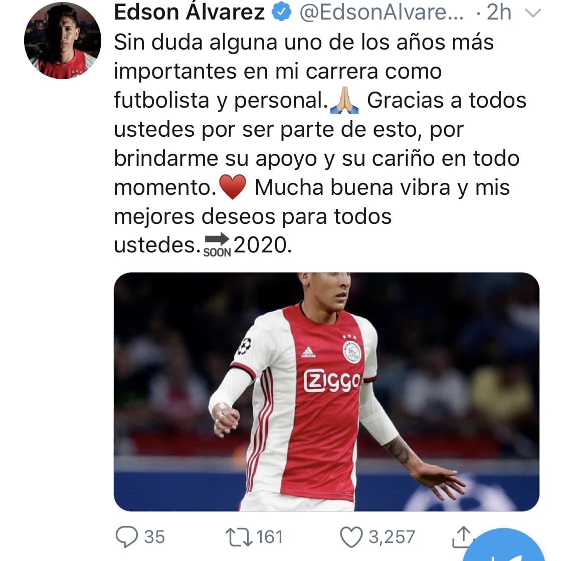 Jugadores entrenadores y clubes desean un gran 2020 a todos sus aficionados.