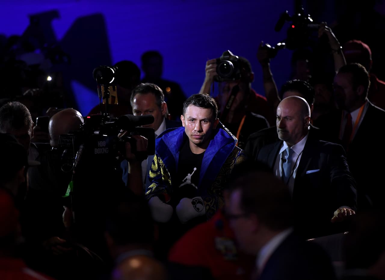 CARSON, CA - MAY 05: Gennady Golovkin enters the ring for his fight against Vanes Martirosyan in the WBC-WBA Middleweight Championship at StubHub Center on May 5, 2018 in Carson, California. (Photo by Harry How/Getty Images)