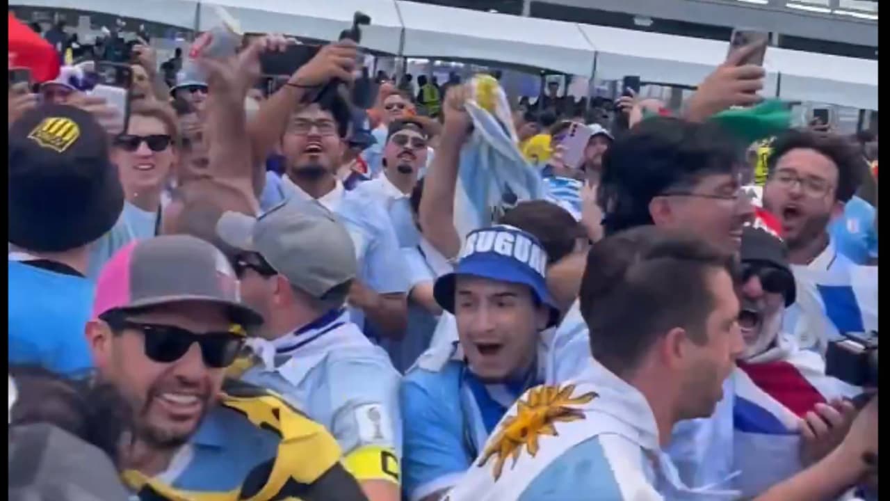 Afición de Uruguay sorprende con su fiesta en Miami antes del juego contra Cabo Verde