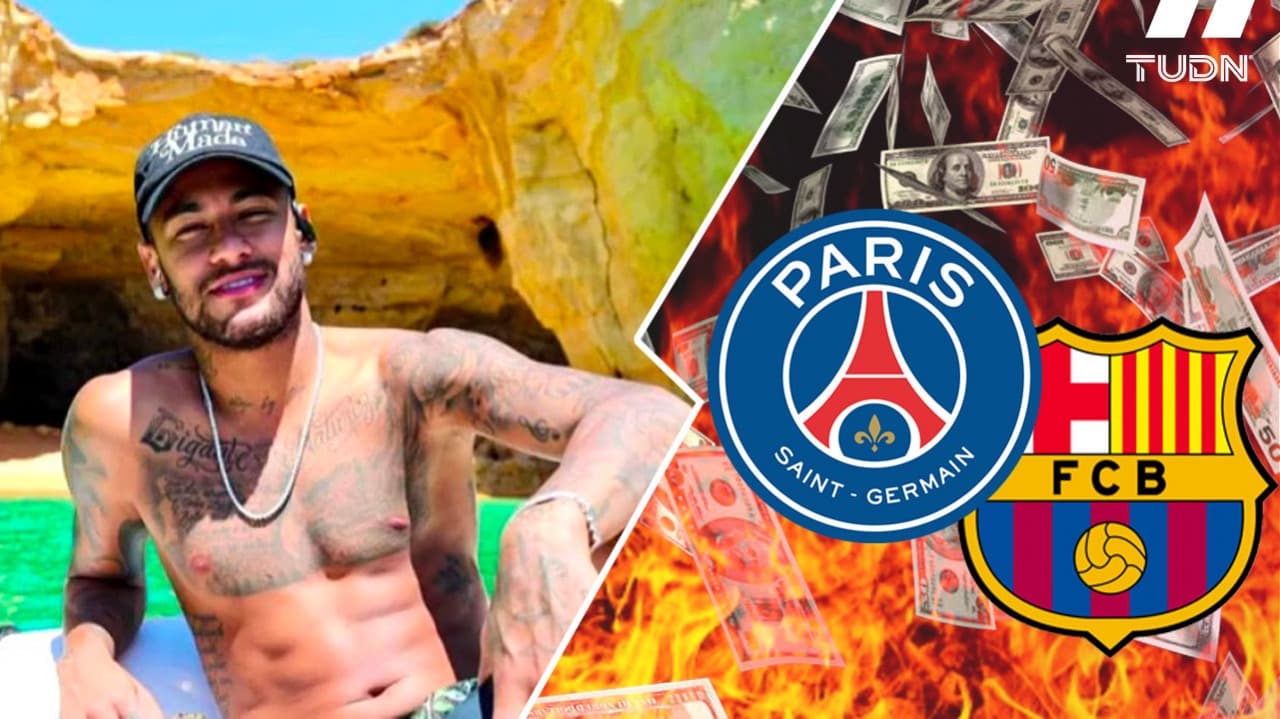 Neymar, en puja mientras disfruta de las vacaciones.