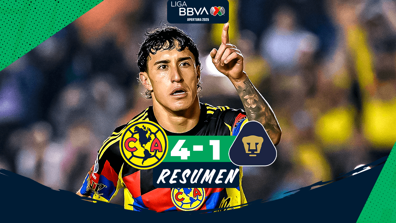 Resumen | América remonta y golea a Pumas con actuación magistral de Zendejas