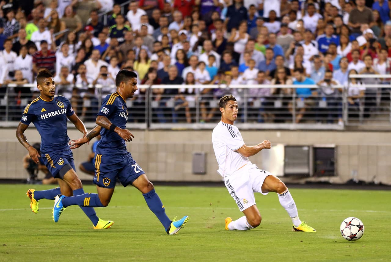 Como jugador del Real Madrid Cristiano Ronaldo enfrentó al Galaxy en 2013.