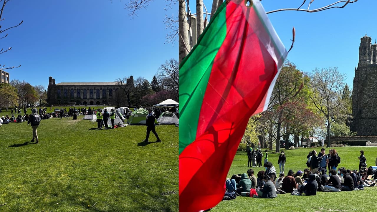 Estudiantes de Northwestern protestan contra la guerra de Israel y Hamás