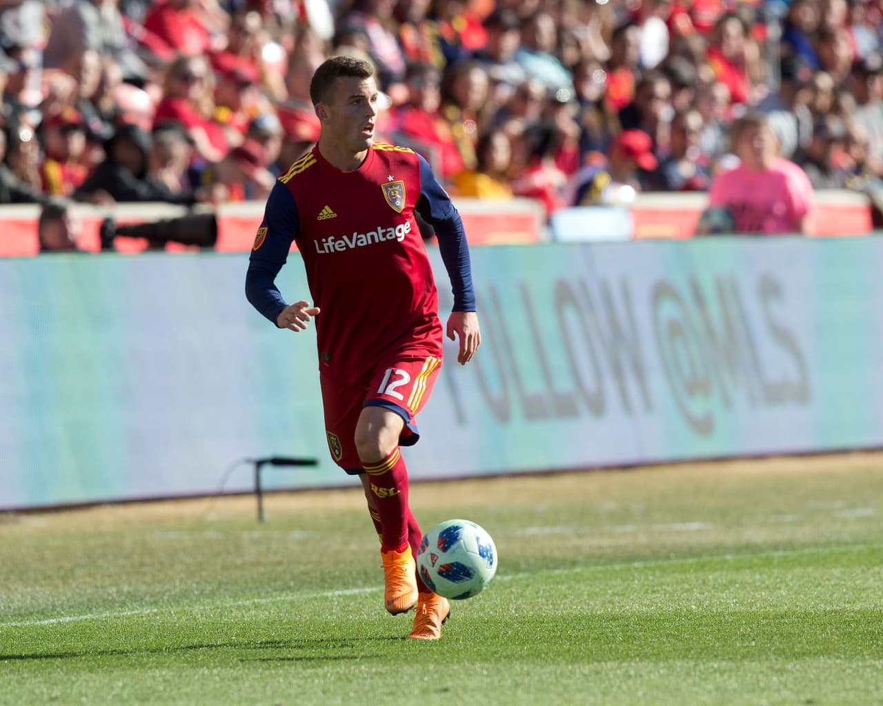 Con una asistencia en la victoria por 2-1 de Real Salt Lake ante Vancouver Whitecaps, el lateral Brooks Lennon se ganó un lugar en el Equipo de la Semana. (USA Today Images)