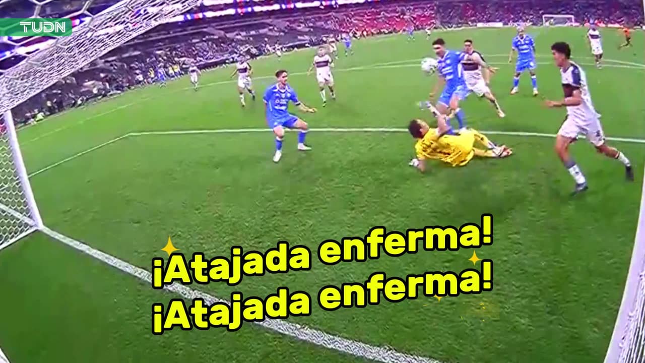 ¡Enorme atajada del portero del Atlante!