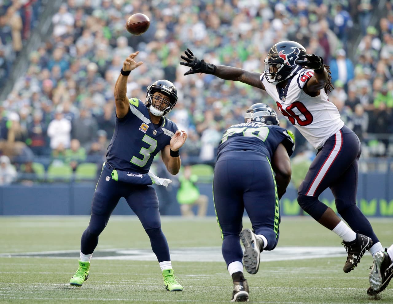 Victoria agónica de Seahawks 41-38 sobre Texans en sorprendente batalla aérea