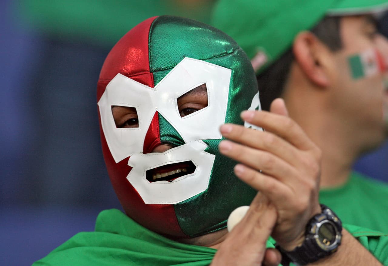 Las máscaras son un atuendo típico en los fanáticos mexicanos en los Mundiales de fútbol, pero en Rusia 2018 fueron prohibidas. Acá algunas de las que han pasado en medio del apoyo de los hinchas.
