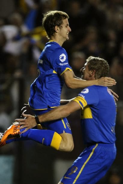 Y obviamente corrió a festejarlo con el hombre del día, Palermo.