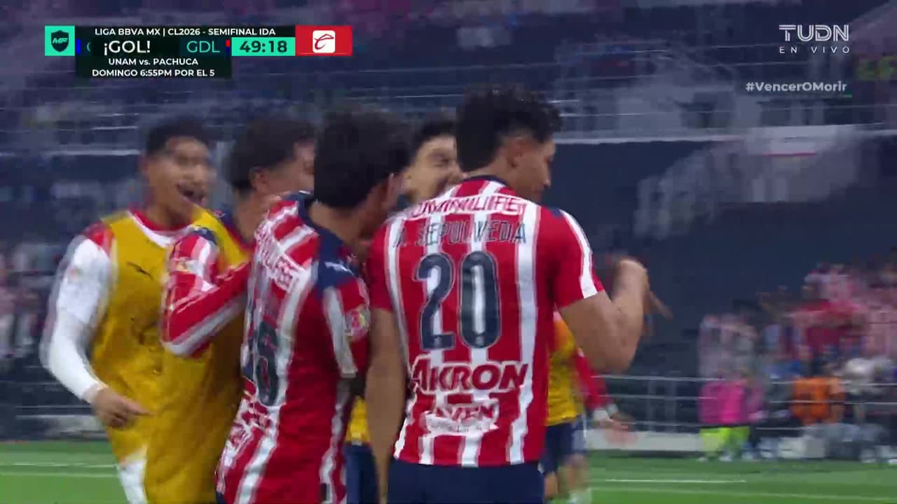 ¡Golazo de Chivas! Sepúlveda le anota a su ex equipo y pone el 1-2