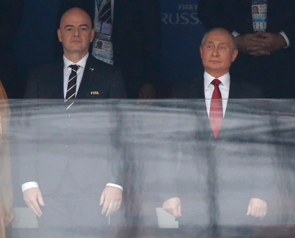 Gianni Infantino y Vladimir Putin lideraron los actos protocolarios en el estadio Luzhniki.