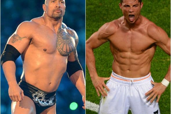 Cristiano Ronaldo y La Roca se 'enfrentan' en el cuadrilátero por Irina Shayk